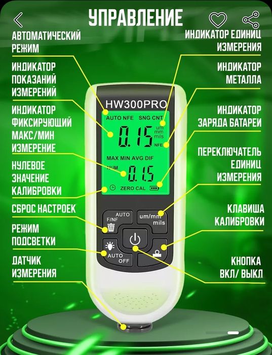 Толщиномер ND300PRO