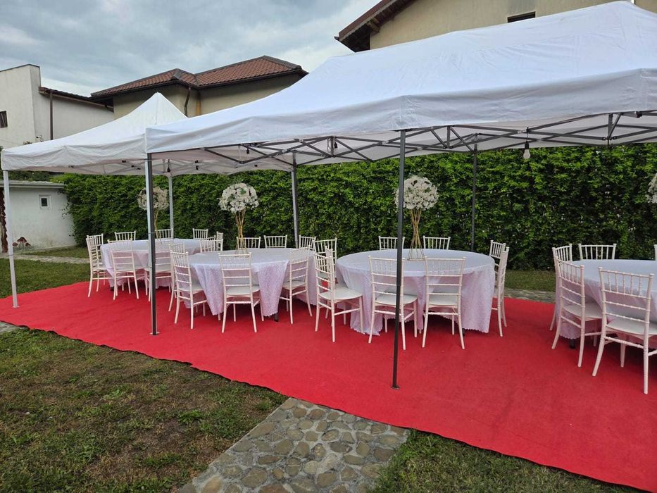 Arcade florale diferite modele stâlpișori covor roșu