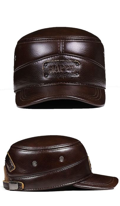 Мужская кепка шапка из натуральной кожи мужской табий кожа хакийкий ко