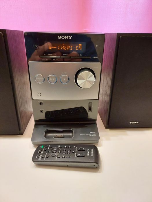 Sistem Sony CMT-FX300i. CD, MP3, RDS, telecomandă. Perfect funcțional.