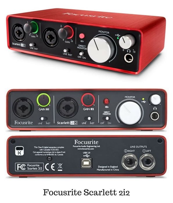 Monitoare Adam Audio T7V + Focusrite 2i2