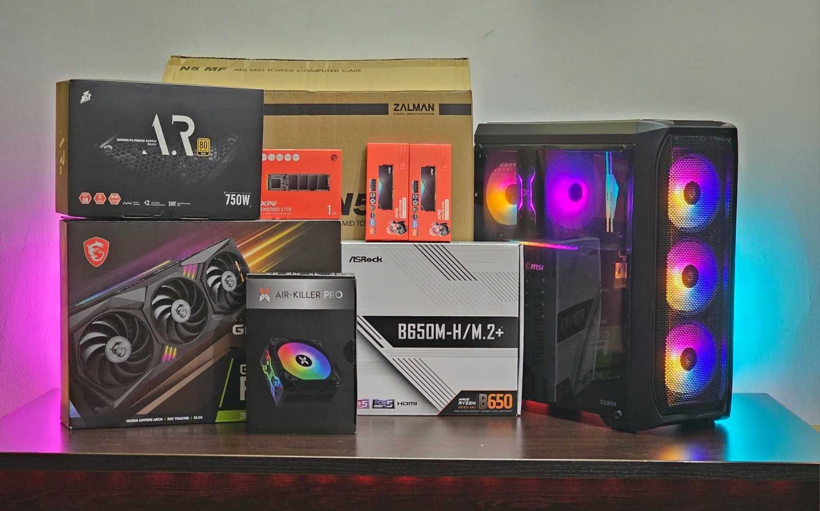 Ryzen 7-7700/RTX 3080Ti/RAM 32GB/SSD 1TB/Чисто Нов+Гаранция!