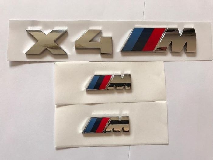 Set Emblema BMW X4M aripi/spate abs originale crom