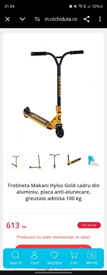 Vând trotineta makani gold