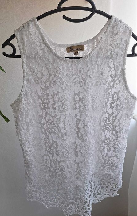 Maieu/top alb bumbac S/M si maieu/top negru L