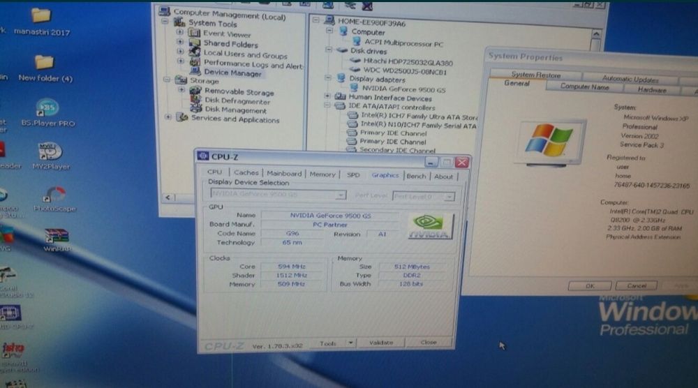 Placa Nvidia GeForce 9500 gtx 460 procesor intel ram owc rami