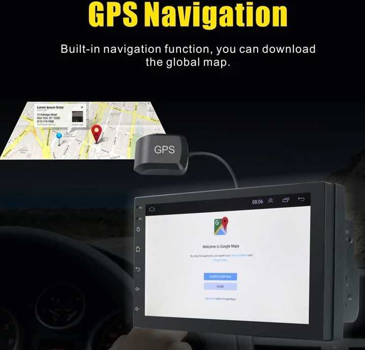 Navigatie Auto 2 Din universala 7 inch Android Bluetooth GPS WiFi Waze