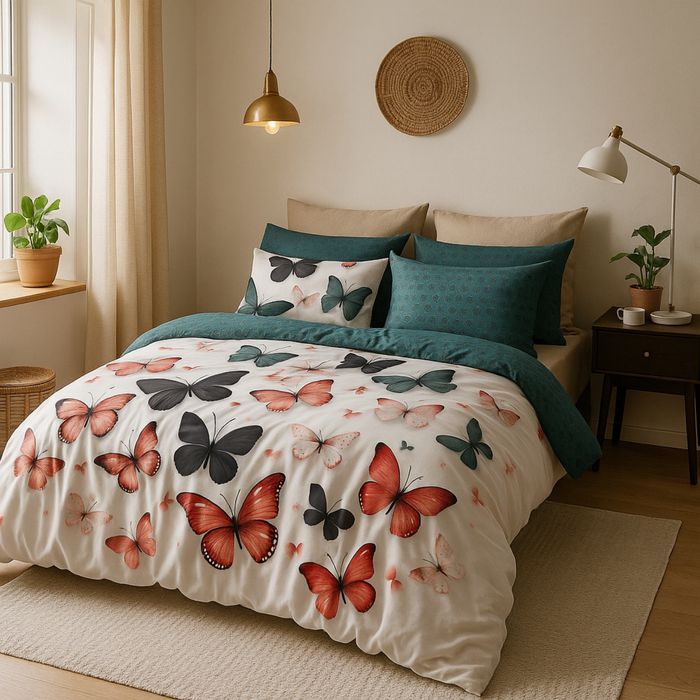 Lenjerie pat ,6 piese,Casa Pucioasa -bumbac finet ,model nou