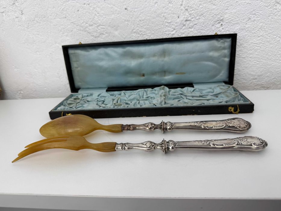 Френски сребърни прибори за салата. №7556