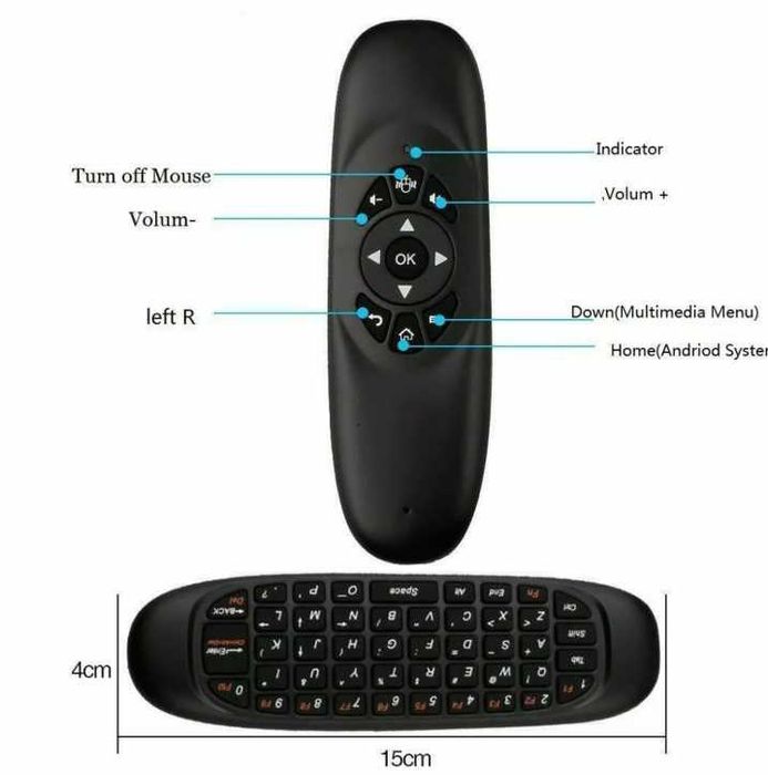 Tastatura Telecomanda Air Mouse C120 Wireless