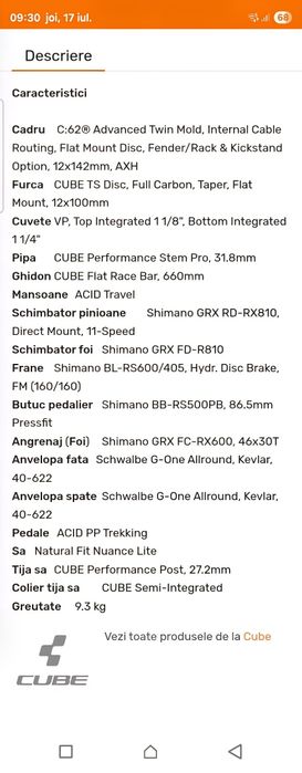 Cube Nulane C62 slt grx 2024 (gravel)