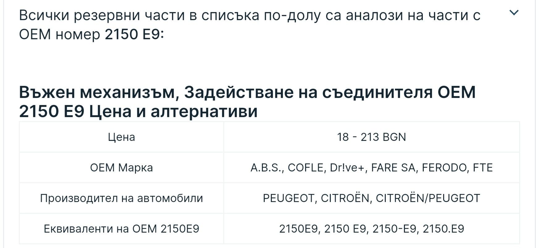 Жило за Пежо 306 и Ситроен