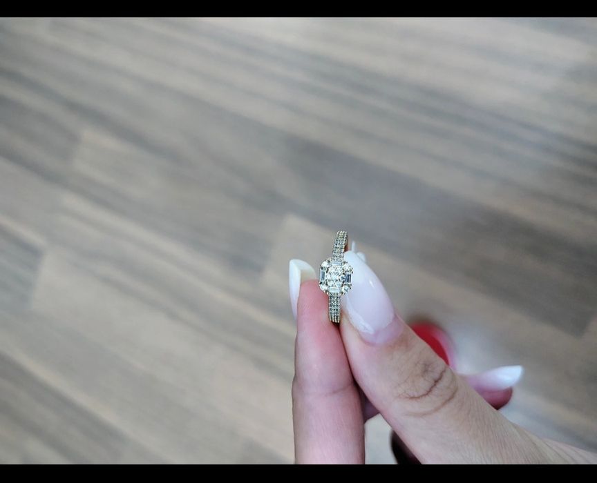 Inel placat aur 18k cristal Zirconia