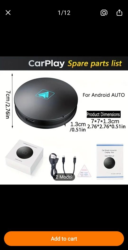 Adaptor wireless Android auto