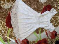 Rochie albă din dantelă, mărimea XS / 34-36