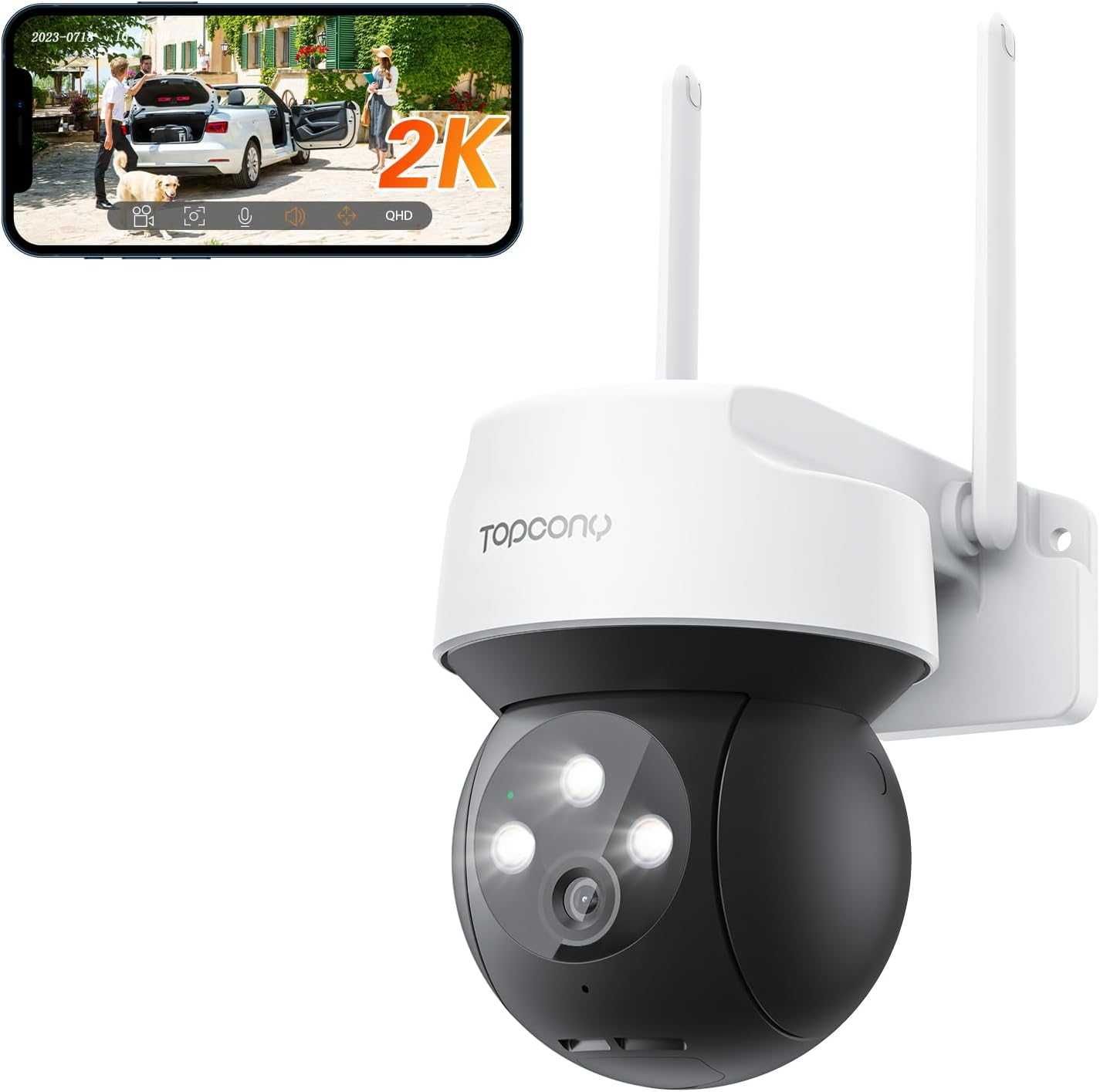 Topcony PTZ 2K 360° охранителна камера на открито