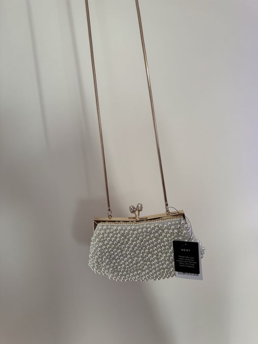 Чисто нова клъч чанта с перли NEXT