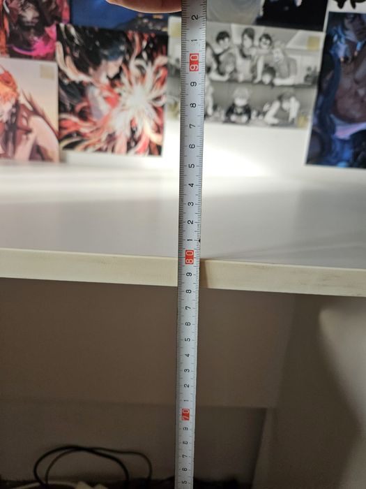 Vand birou alb de colt