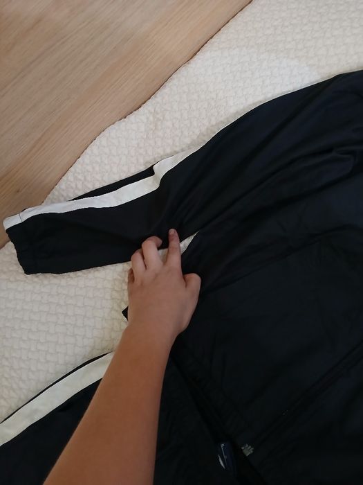 Мъжки поли-плетен анцуг Nike Sportswear Club в черно и бяло,