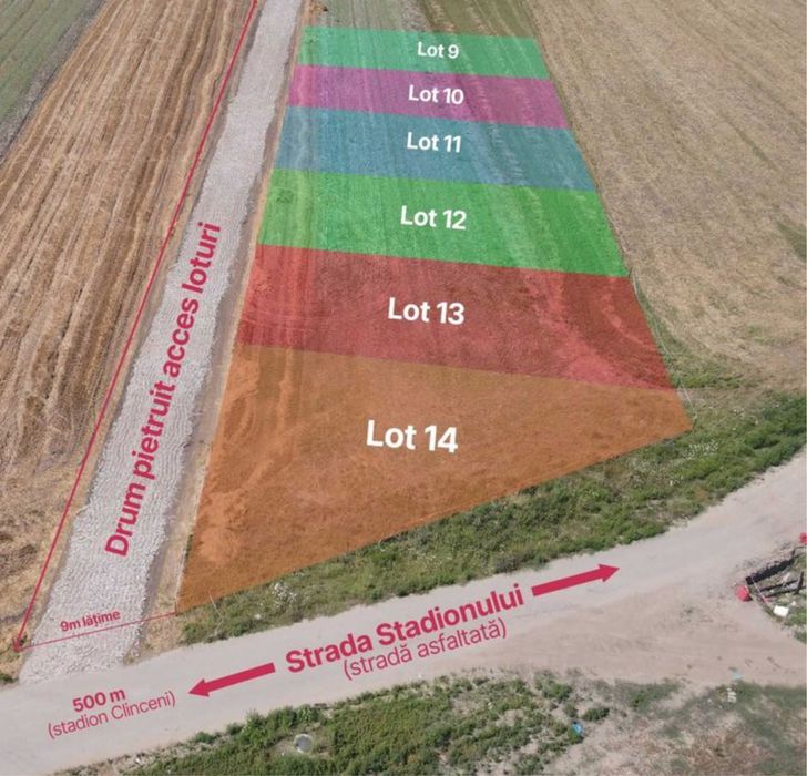 Teren 500mp Clinceni langa stadion