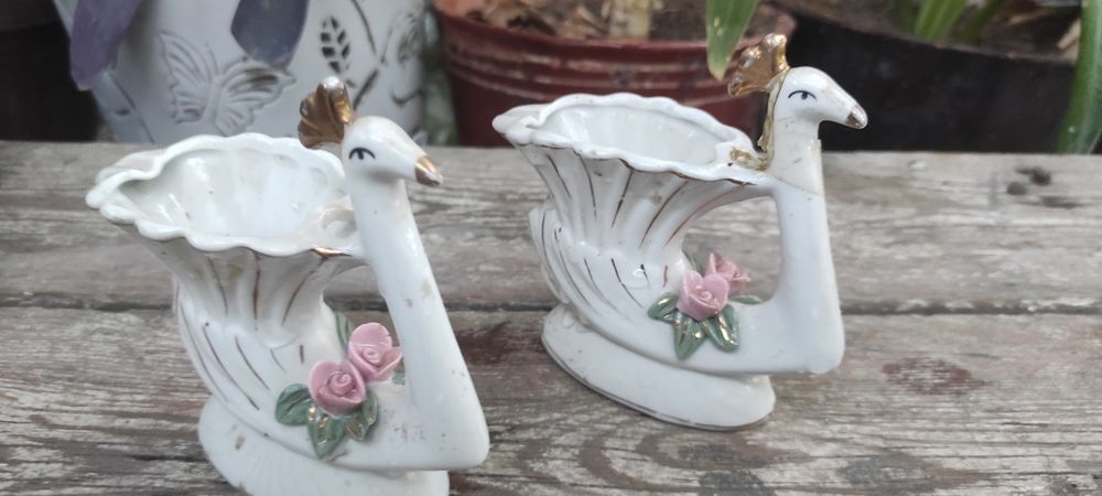 Ретро Фарфоровые лебеди