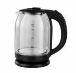 Електрическа кана Rosberg, 1800W, 1.8 л, стъклена, Черен