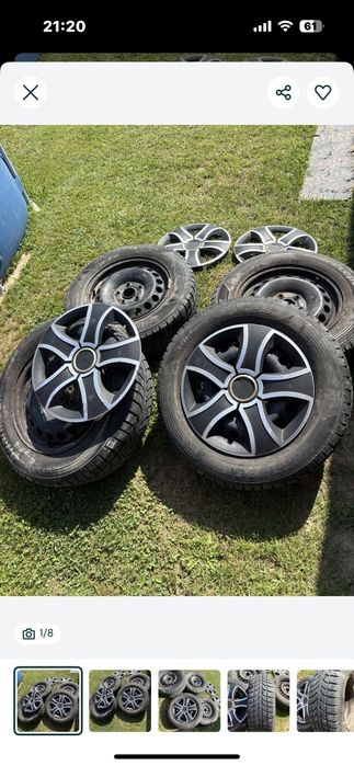 Jante golf 5, cu cauciucuri Noi  de iarnă.