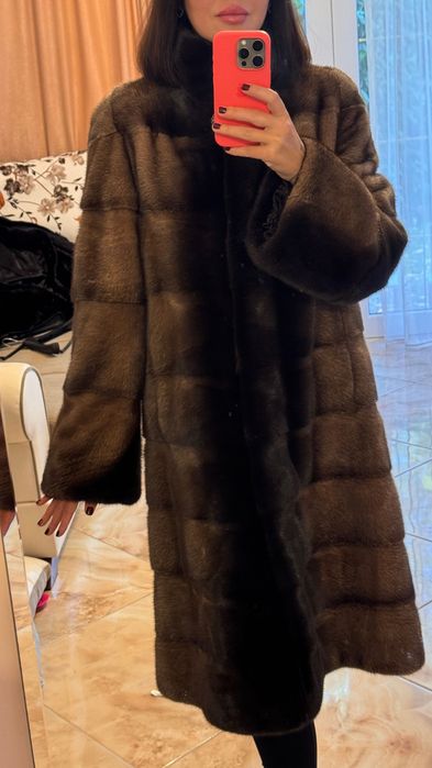 #90 Палто от норка.Визон.Яке от норка.Естествена кожа с косъм.
