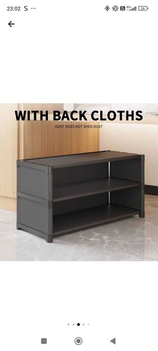 Малък шкаф за обувки на 3 нива. Размер 56,5x30x38 см, без врата 2 броя