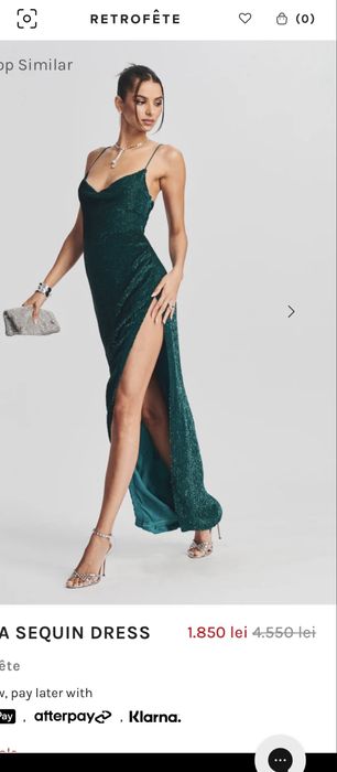 Rochie verde de ocazie, nunta, eveniment Retrofete