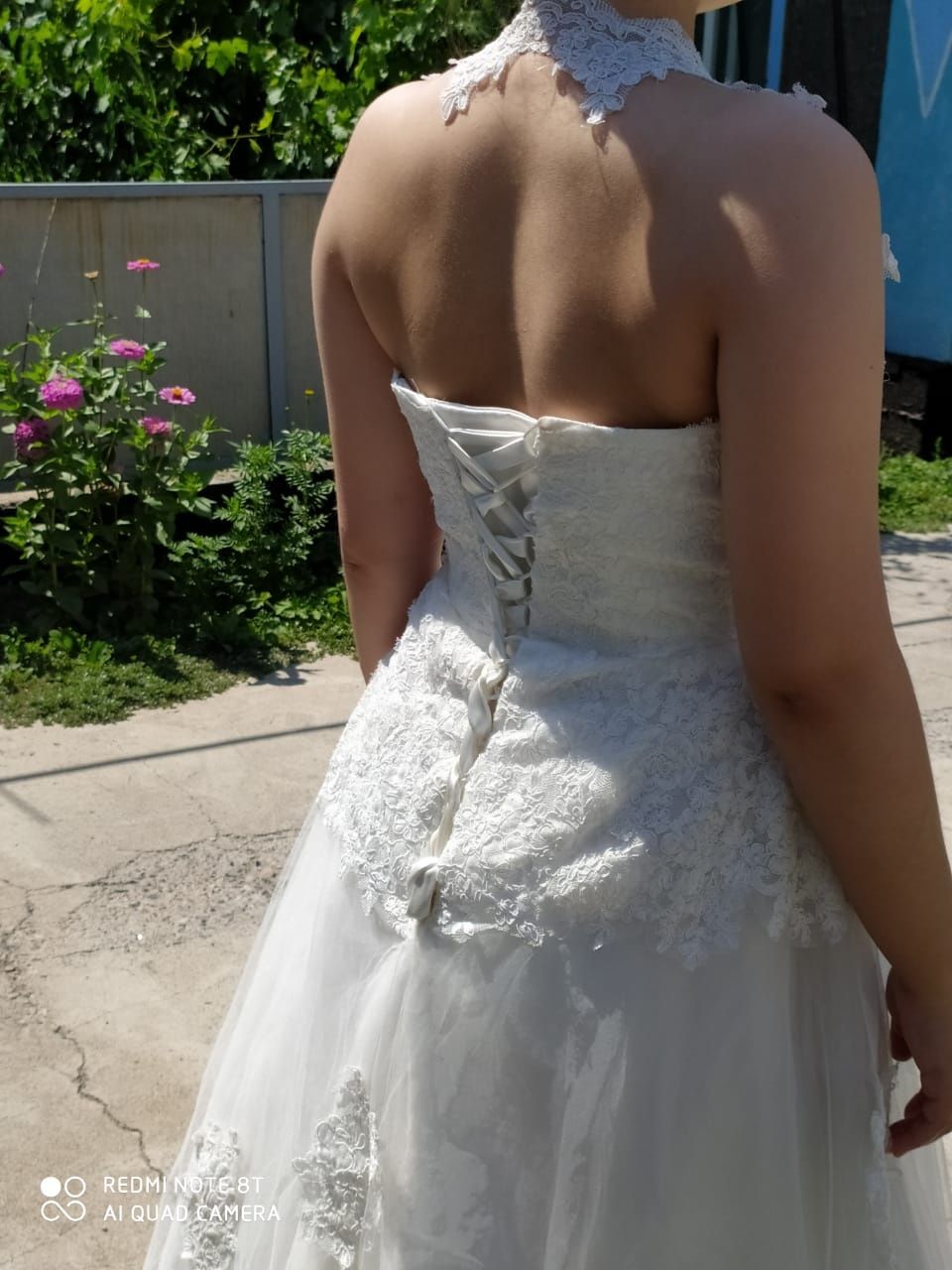 Бальное белое платье