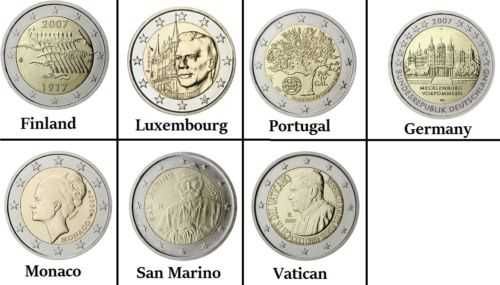 Сет 2 евро монети (възпоменателни) 2004-2011 / 2 Euro Coins