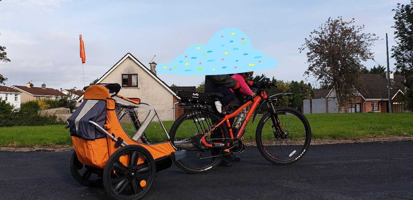 Remorca pentru bicicleta Bellelli portocalie; bike trailer;