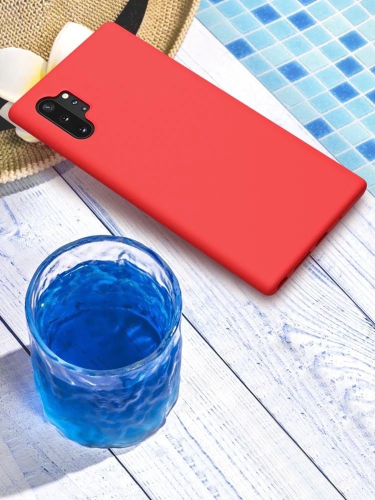 Samsung Note 10 Plus - Husa Slim Silicon cu Material Fin Interior