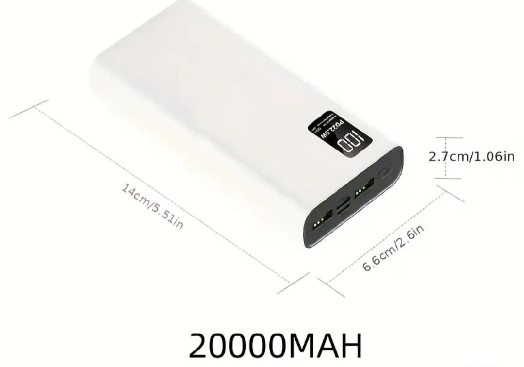 Power bank, 22.5W, 20000mAh USB C Power
