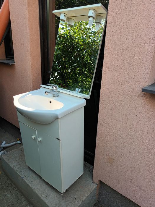 Chiuveta, masca, oglinda, baterie, tot setul