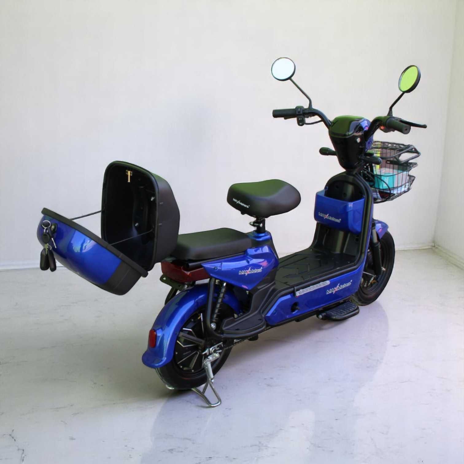 Електрически скутер с педали MaxMotors EBZ 14 500W/48V/12Ah - BLUE