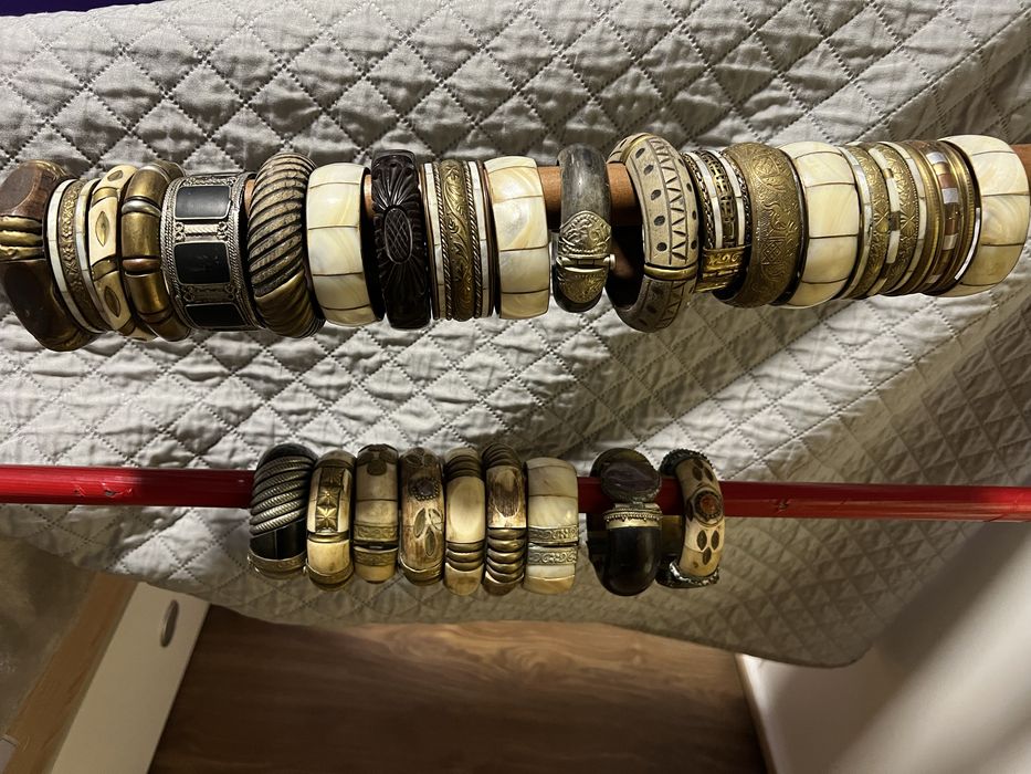 гривни индйски от кокал седеф дърво и месинг