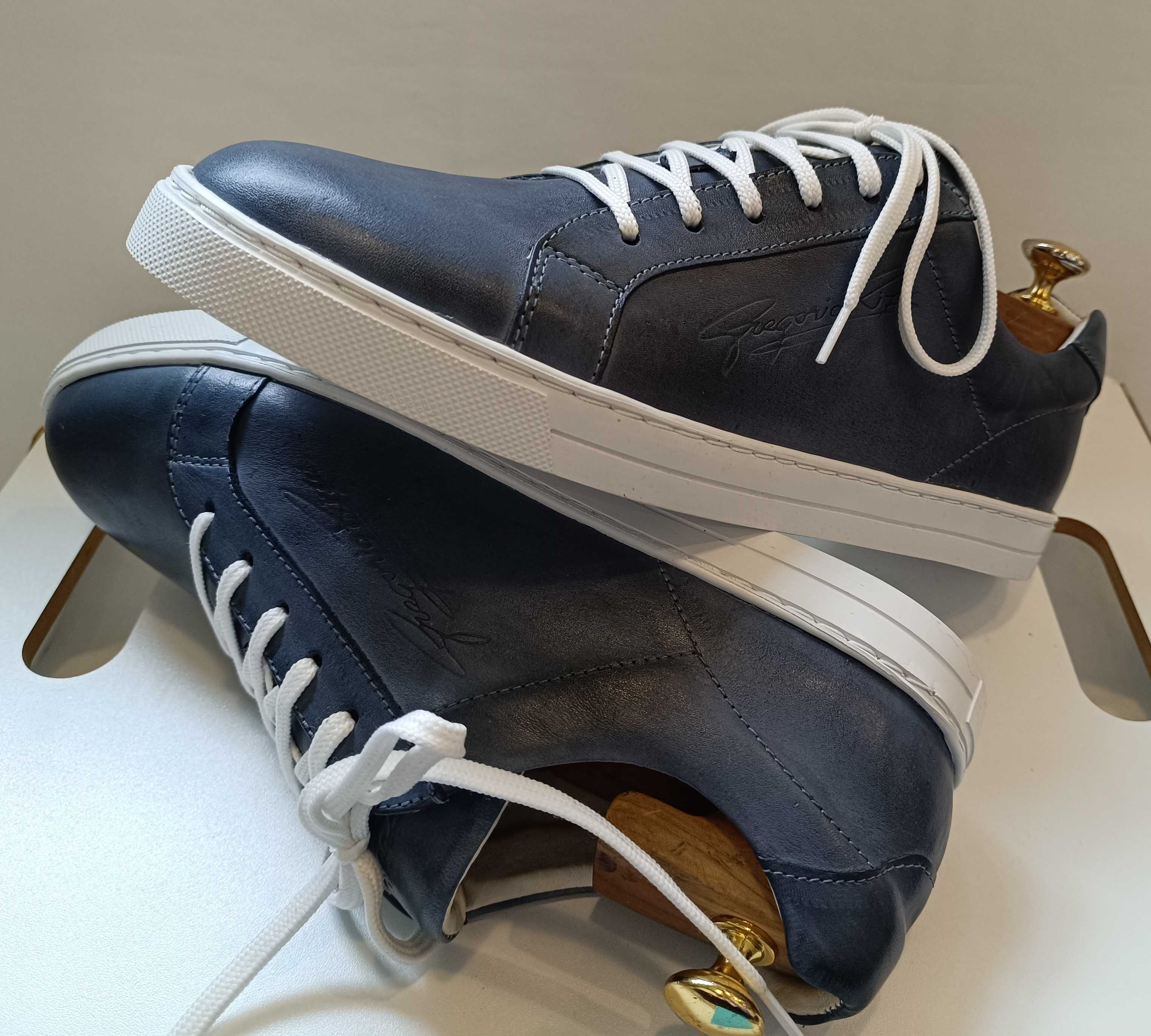 Pantofi sport casual 39 39.5 lucrati manual G. Rizo NOI piele naturala
