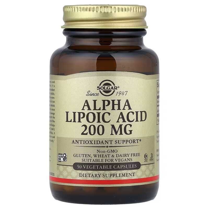 Solgar Alpha Lipoic Acid Альфа-липоевая кислота alfa lipovoy kislota