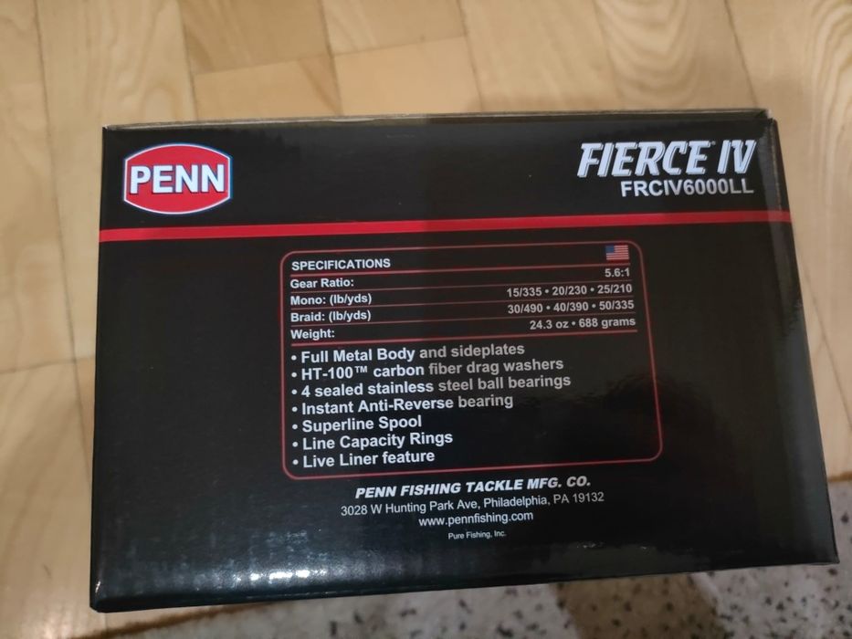 Нова шаранджийска макара PENN Fierce IV 6000 Live Liner