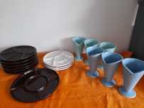 Seturi ceramică – platouri compartimentate,& cupe înghețată