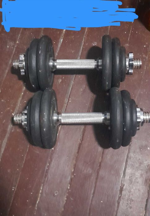 Продавам дъмбели 2×12 кг