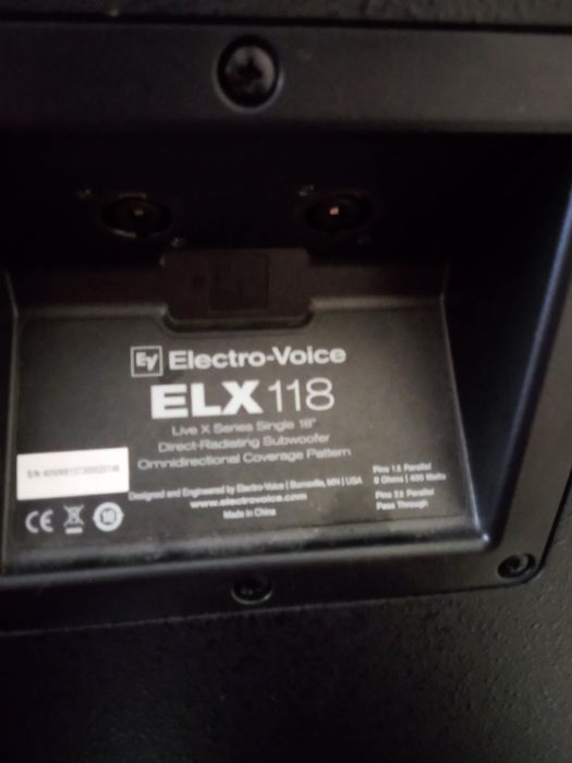 Electro voice ELX118 Bass Бас Каси Electrovoice Sub