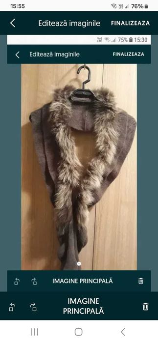 Esarfa cu blana naturala