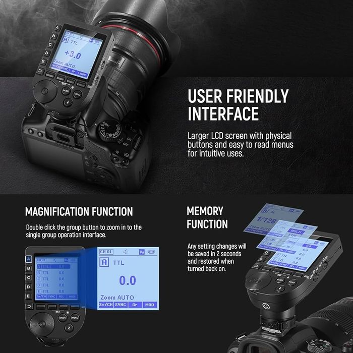 NEEWER QPRO-C TTL declanșator wireless îmbunătățit, Canon