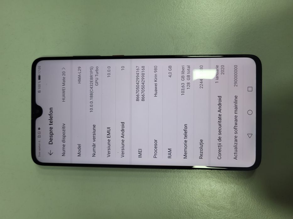 Huawei Mate 20 Black Inpecabil ca Nou