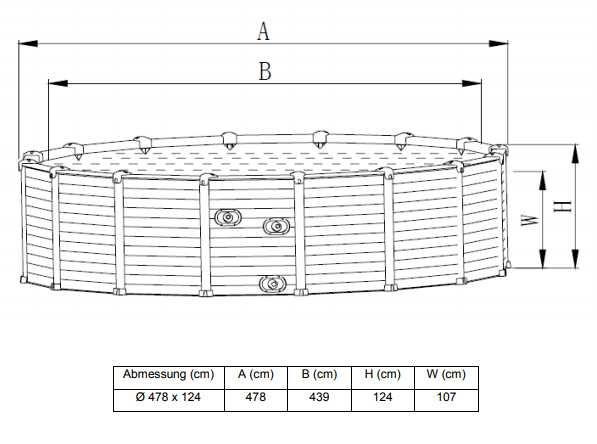 Intex Frame Pool Graphite 478x124cm