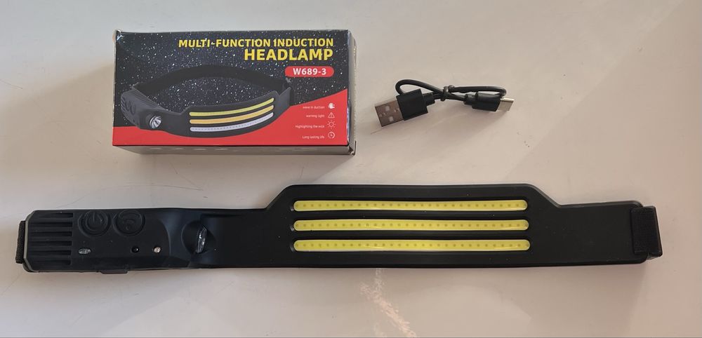 Lanterna de cap profesionala tip LED cu 3 benzi