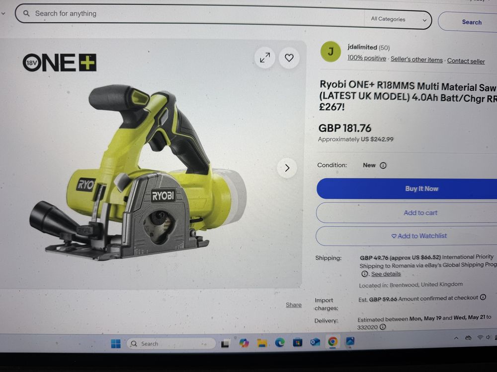 Ryobi- Mini Fierastrau circular, Ryobi